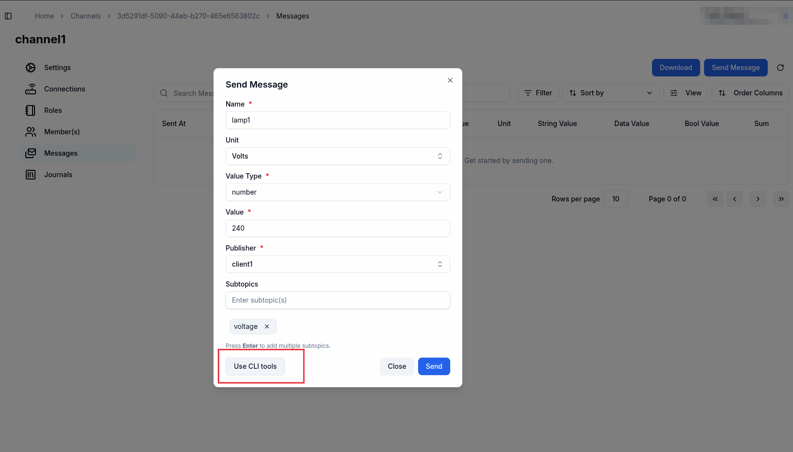 Click use CLI tools button