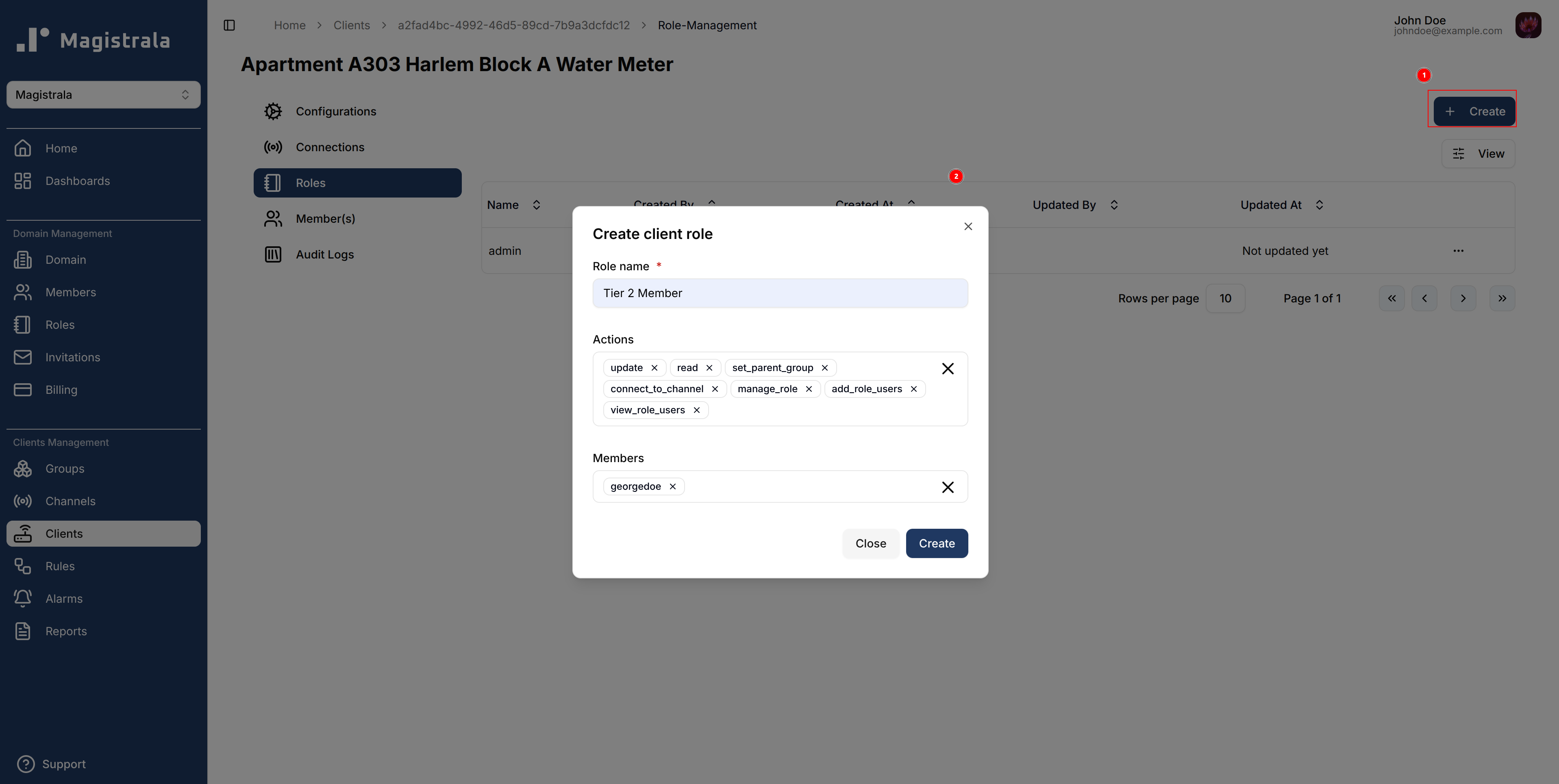 Client role information