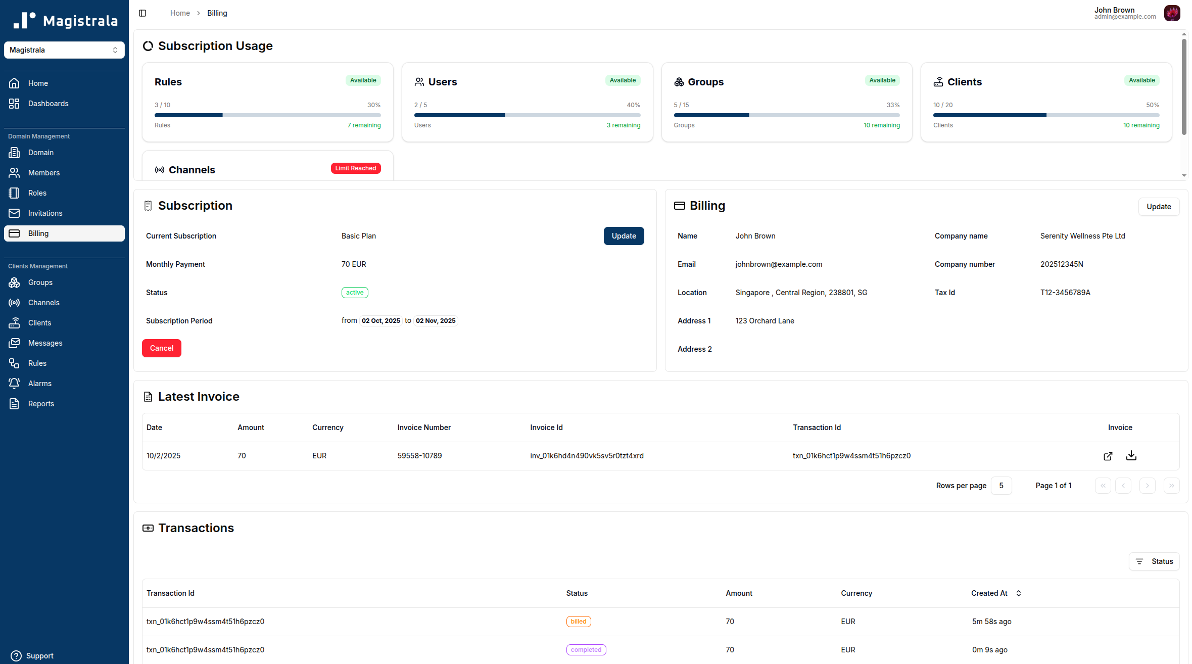 Billing-plan-completed