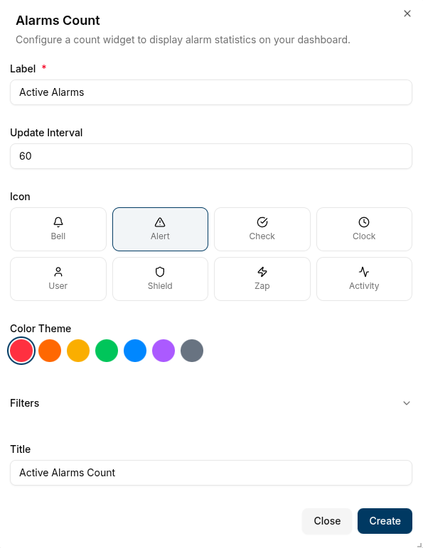Alarm Count Configurations