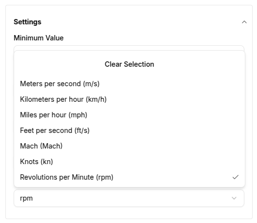 Speed Gauge Settings
