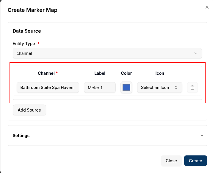 Create Channel Marker Map