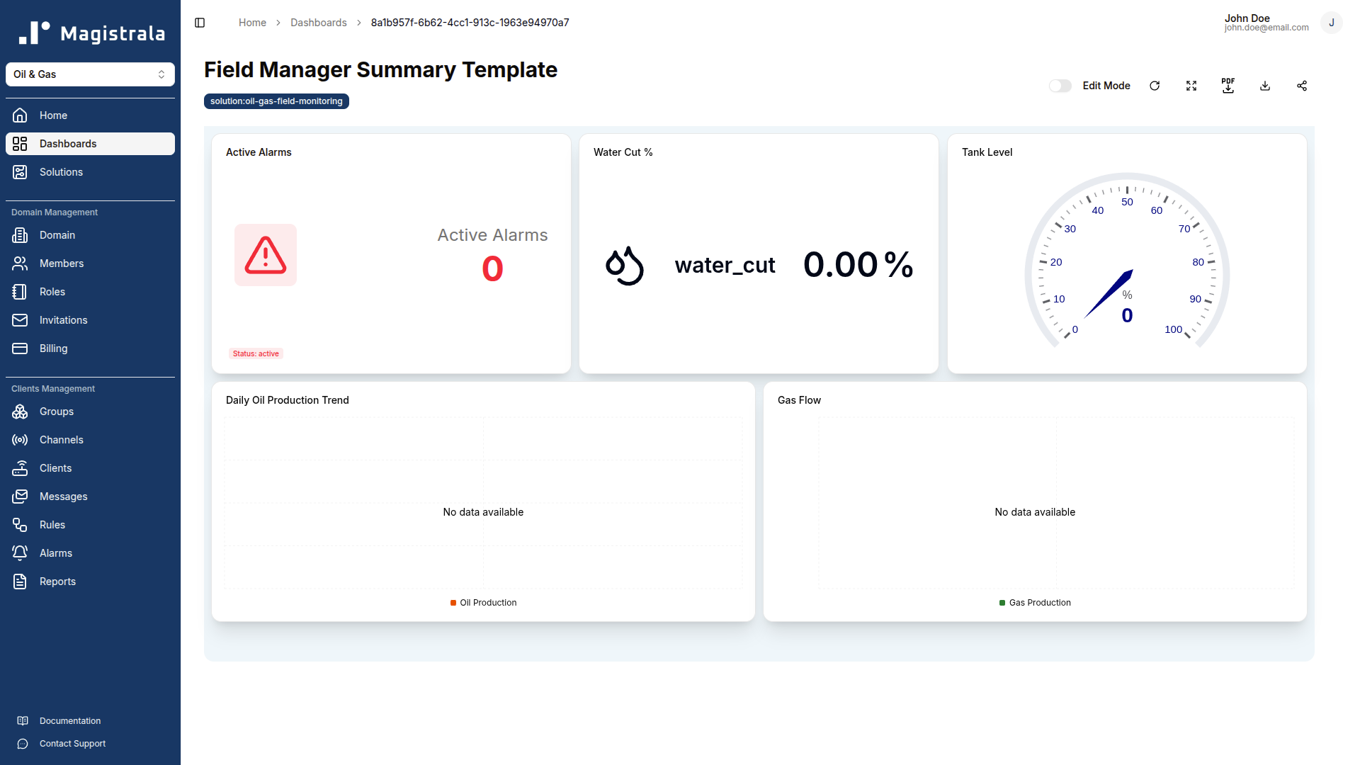 Field Manager Summary Template
