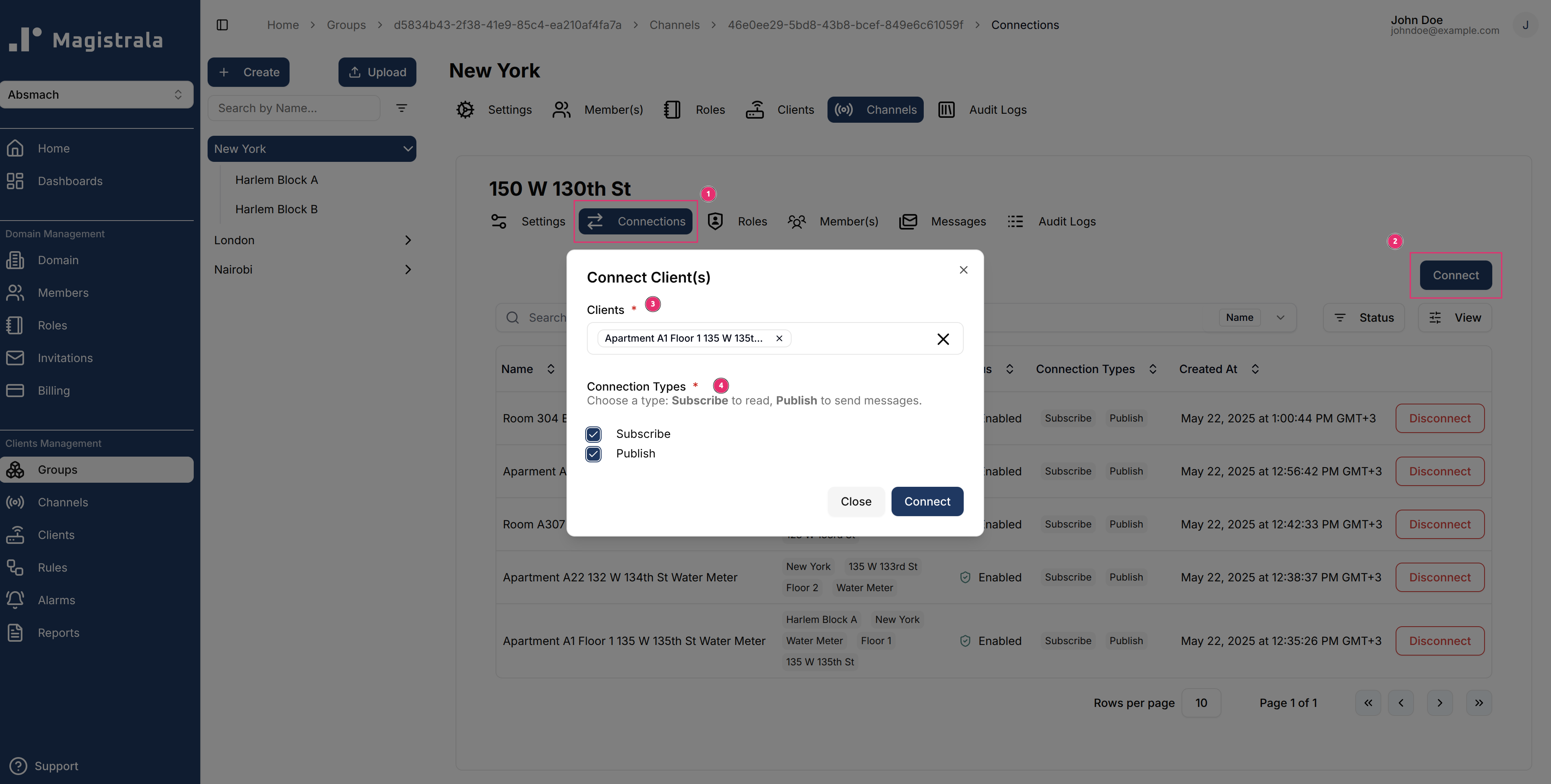 Connect Group Channel Clients