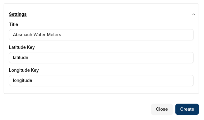 Polygon Map Settings