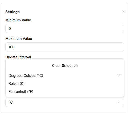 Temperature Gauge Settings